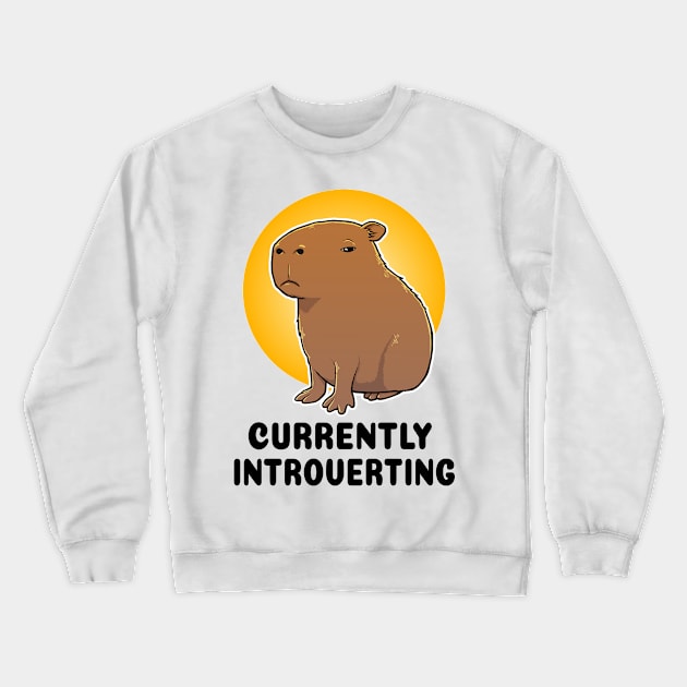 Currently Introverting Capybara Crewneck Sweatshirt by capydays